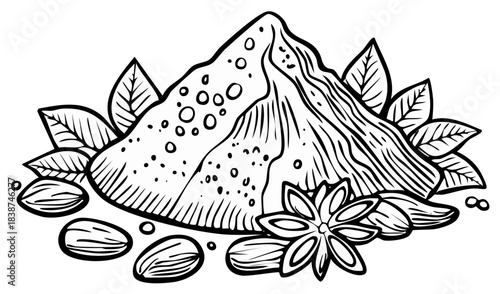 Spices Ingredients Nuts Herbs Food Powdered Flavorful Organic Aromatic