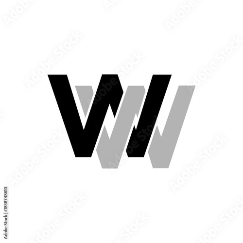 Interlocking Double W Lettermark Logo