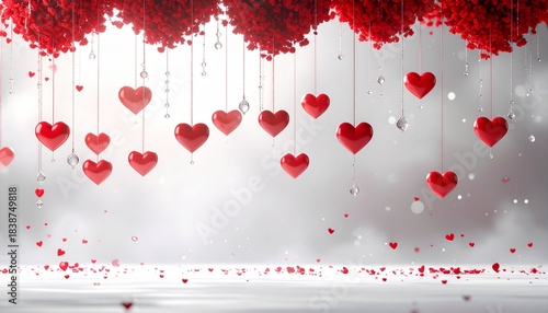 valentine background with hearts