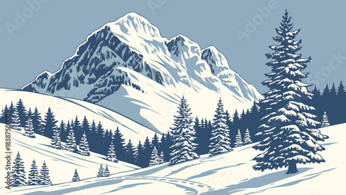 winter mountain landscape