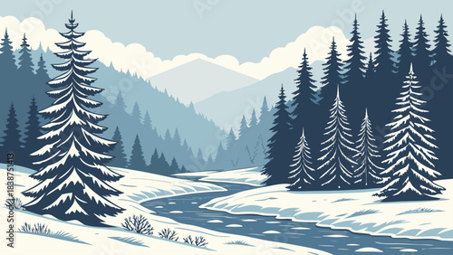 winter forest landscape