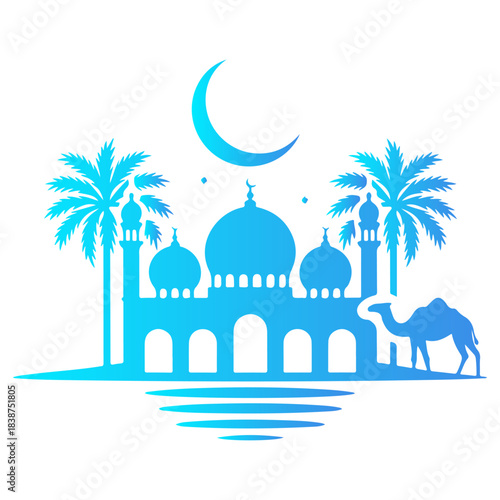 Islamic Minaret and Mosque Tower Silhouettes