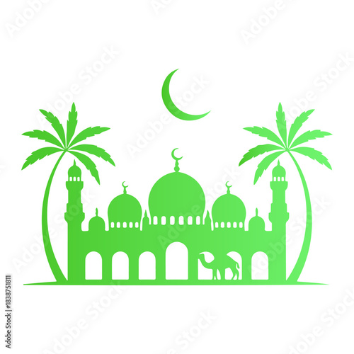 Islamic Minaret and Mosque Tower Silhouettes