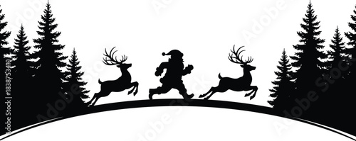Ultimate Christmas Holiday Vector Mega Bundle, Santa, Reindeer, Ornaments, Lights, Bells, and Gingerbread Men Silhouette Clipart Collection.