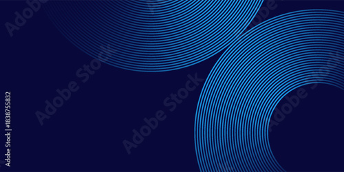 Abstract blue glowing geometric lines modern shiny blue circle lines pattern. Suit for cover banner brochure, vector illustration eps10