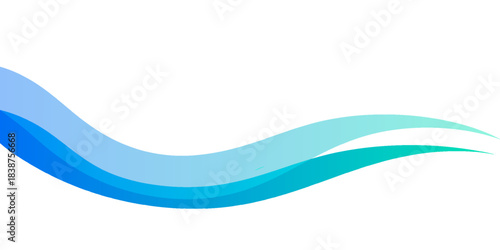 Elegant Blue Wave Design With Flowing Curves For Modern Branding And Marketing