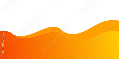 Vibrant Orange And Yellow Abstract Wave Background With Smooth Gradient For Design Projects