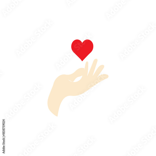 Hand gesture showing a loving heart