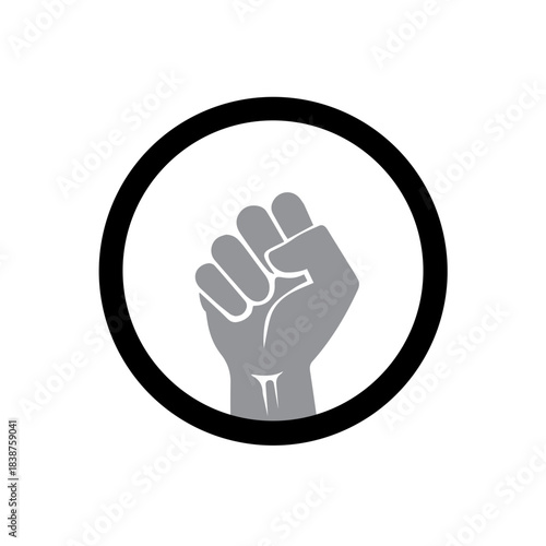 Fist Symbol in Circle