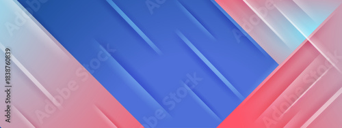 Abstract Geometric Background With Blue And Pink Diagonal Panels For Modern Design Projects