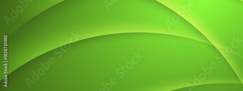 Green Abstract Gradient Curved Waves Background