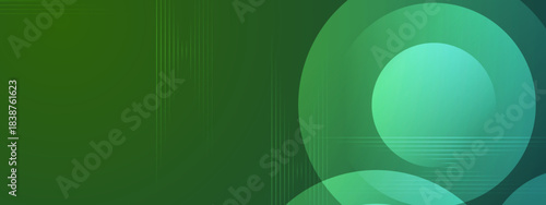 A Simple Green Geometric Background Design With Smooth Curves