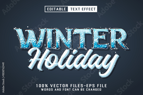 Winter Holiday Editable Text Effect
