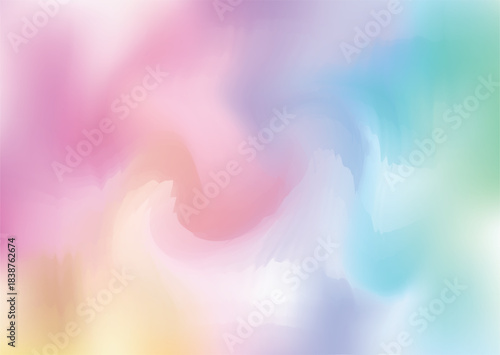 Soft pastel watercolor blend with gentle swirls of pink purple blue green and yellow hues