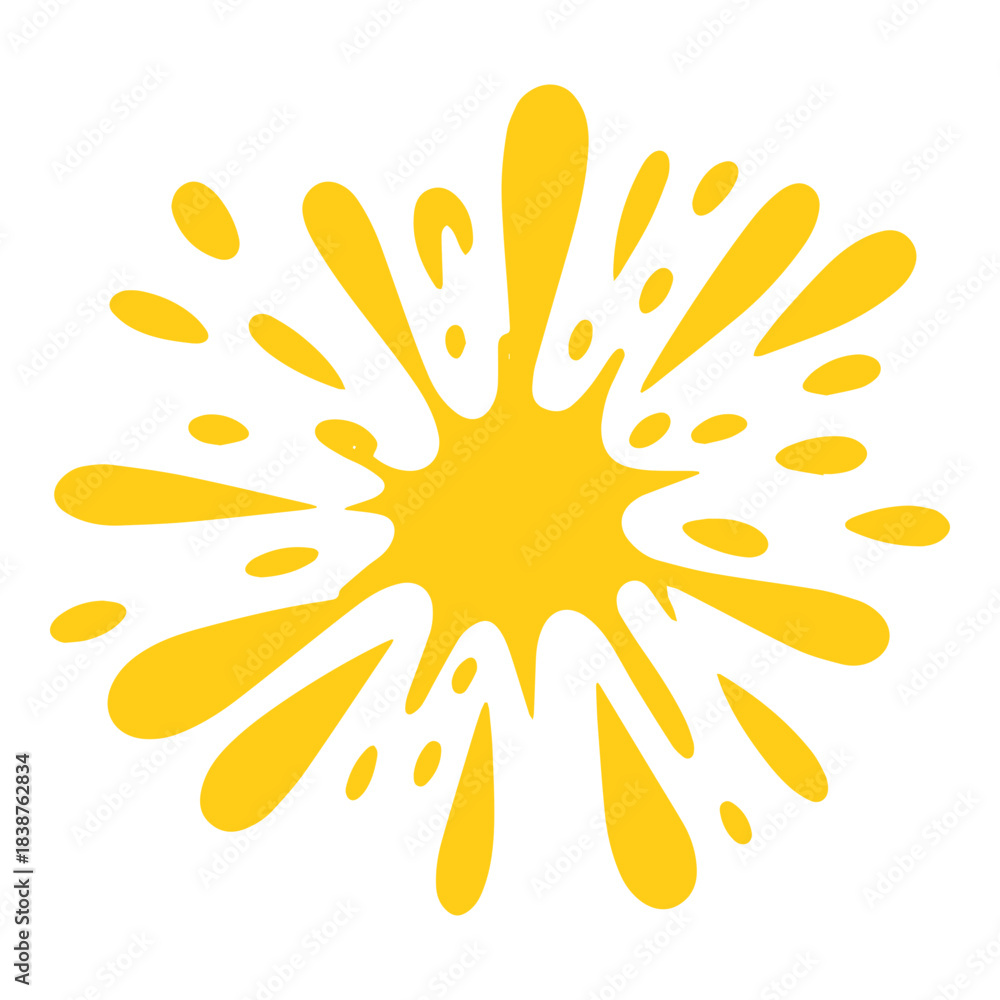 Obraz premium Yellow Comic Splatter Burst
