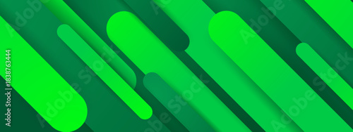 Dynamic green gradient geometric abstract background