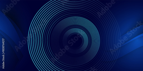Blue abstract background, technology hi-tech futuristic template. Vector illustration