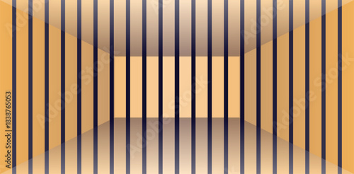 An industrial black and white striped background features a metal steel texture and architectural line design on an iron building wall vector illustration