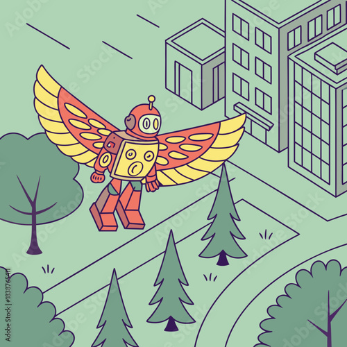 Retro Winged Drone Patrol 1