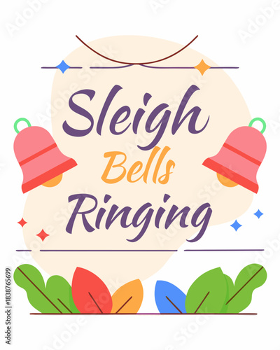 t shirt design sleigh bells ringing