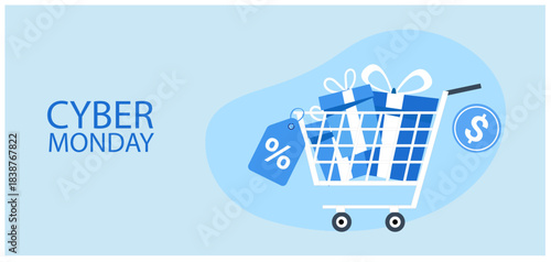 Cyber monday sale vector illustration
