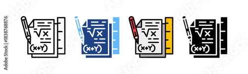 Mathematics multiple icon