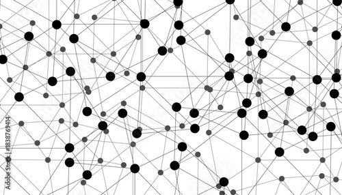 Abstract polygon structure network technology connect lines and dots background template.