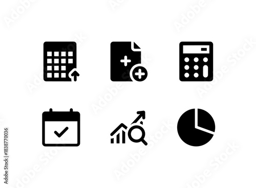 Budget Spreadsheet Template Calculator Planner Financial Analysis Icons