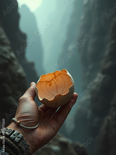 Egg Dragon Cracks on hand