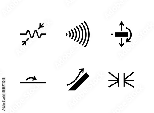 Electromagnetic Spectrum Wave Propagation Polarization Reflection Refraction Diffraction Icon Set