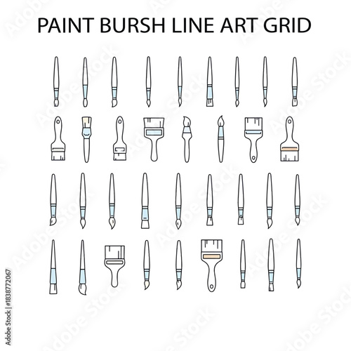Paint Brush Illustration for Creative Art and Artistic Design Concepts
