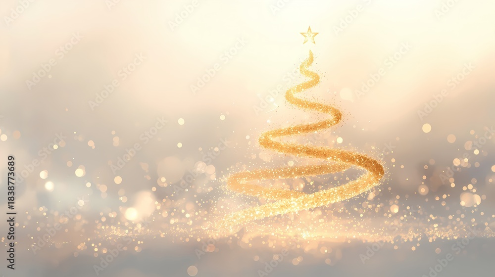 Obraz premium abstract christmas tree with lights