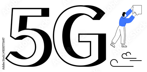 5G technology concept. 5G enables high-speed connectivity for advanced communication and digital innovation. 5G revolutionizing mobile networks with faster data and lower latency. For telecom, IoT