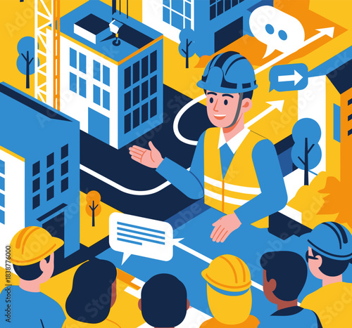 Concept Vector Illustration for Construction Work.