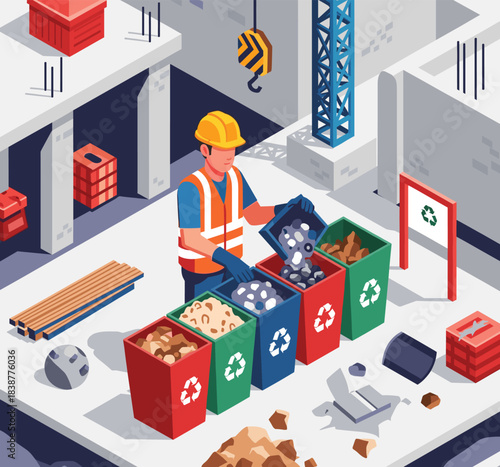 Concept Vector Illustration for Construction Work.