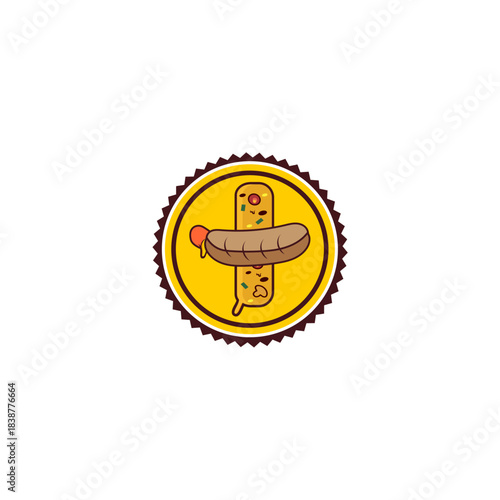 Hot Dog and Grilled Snack Food Badge