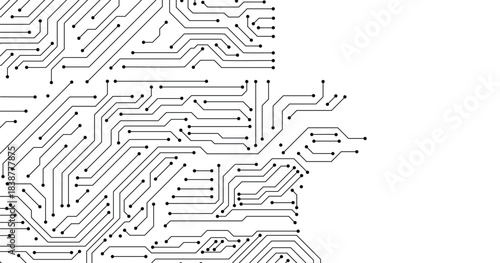 Seamless circuit board. Vector design.