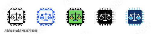 Cyber Ethics Icon Collection With Multiple Styles