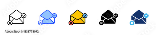 Email Etiquette Icon Collection With Multiple Styles