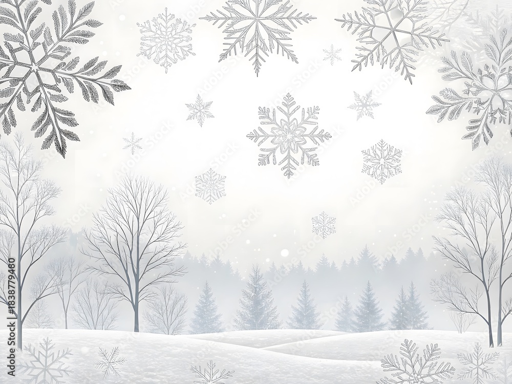 Obraz premium winter landscape with snow