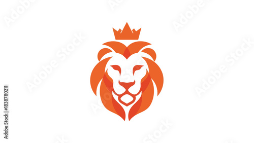Lion head with crown logo