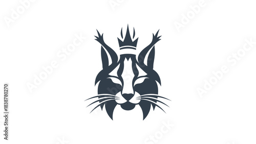 Stylized lynx head with a crown logo