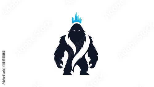 Bigfoot Ice King Mascot Vector Illustration