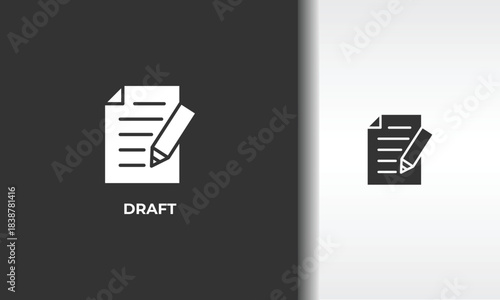 Draft Vector, Icon Or Logo Sign Isolated Symbol Illustration