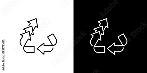 Recycling symbol graphic, a universal icon for sustainability and environmental conservation efforts