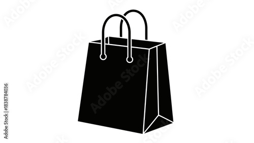 Shopping Bag Icon – Retail Purchase and Consumer Goods Symbol Illustration