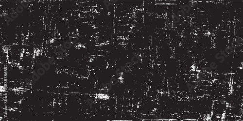 Scratched Grunge Urban Background Texture Vector. Dust Overlay Distress Grainy Grungy Effect. Distressed Backdrop Vector Illustration. Isolated Black on White Background. EPS 10.