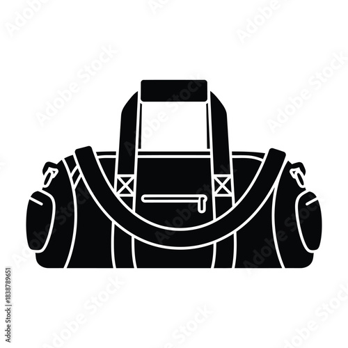 Duffel bag for gym sports and travel silhouette