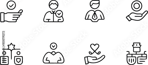 Trust, Reliability & Human Connection Line Icons