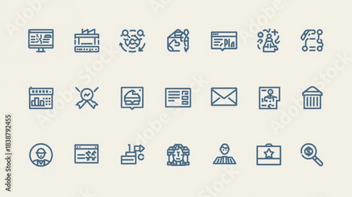 business icons set